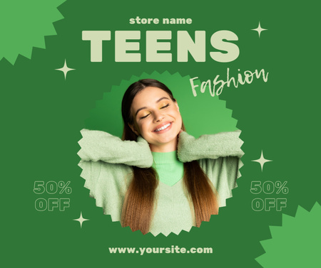 Modèle de visuel Casual Fashion For Teens With Discount - Facebook