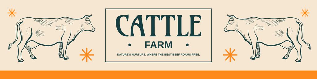 Template di design Cattle Farm's Promo Twitter