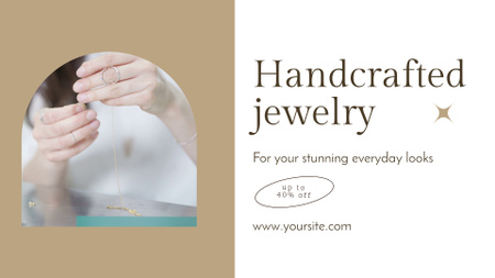 Modèle de visuel Handmade Jewelry For Everyday With Discount - Full HD video