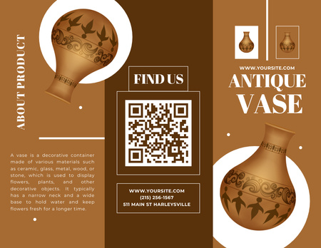 Designvorlage Bieten Sie Rabatte auf antike Vasen für Brochure 8.5x11in