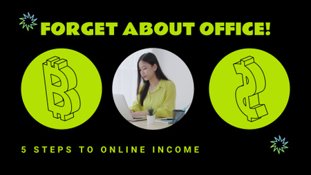 Platilla de diseño Easy Steps to Increase Income Online YouTube intro