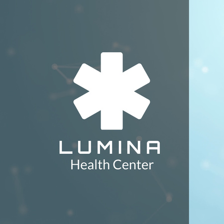 Template di design Promozione del servizio di clinica sanitaria affidabile in blu Animated Logo