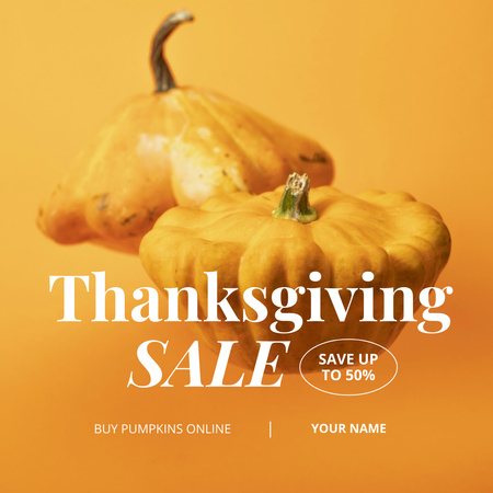 Thanksgiving Holiday Sale Instagram Design Template