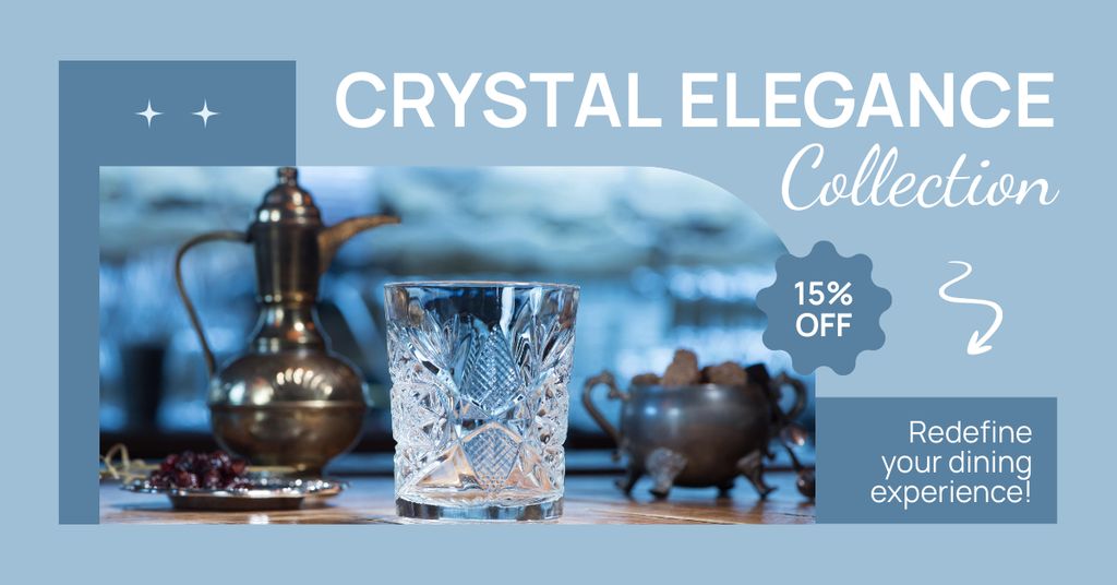 Affordable Glass Drinkware Options Available Facebook AD Šablona návrhu