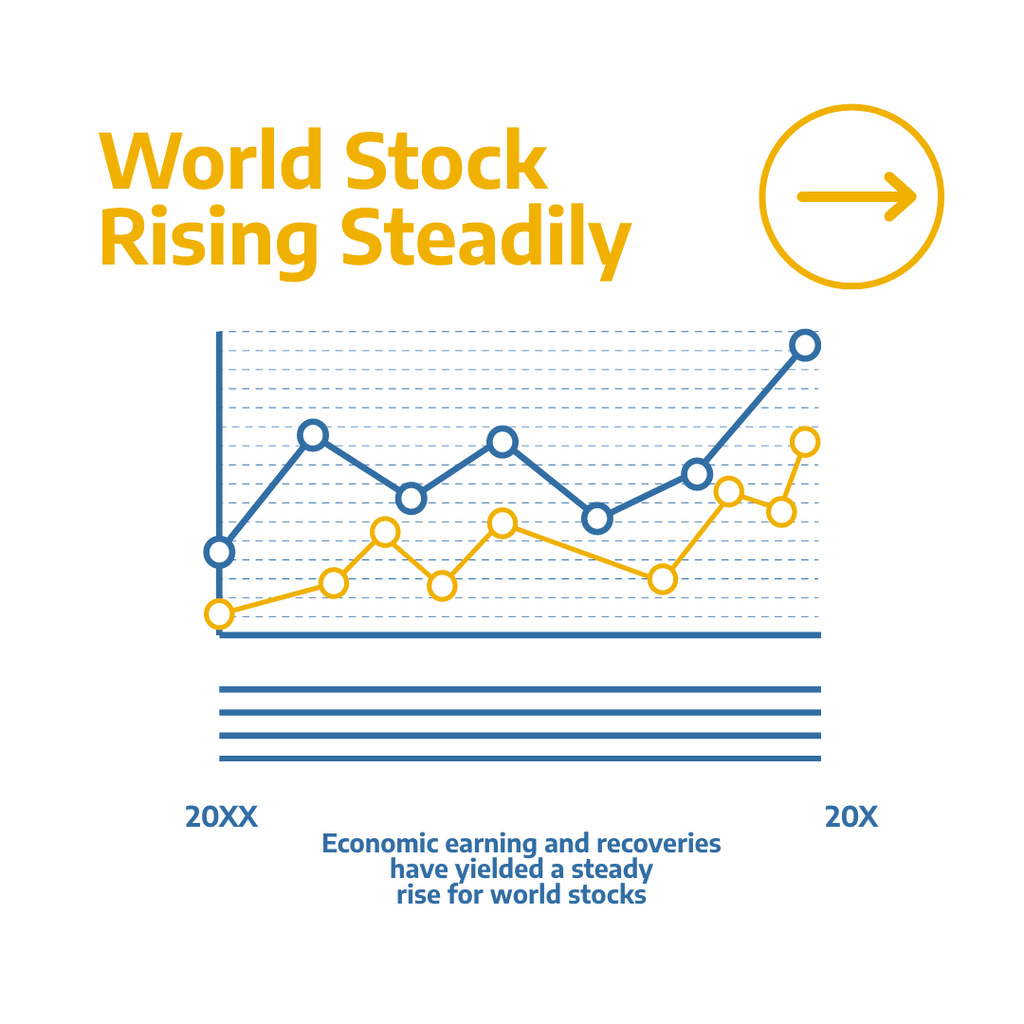 Plantilla de diseño de Stock Trading Profit Growth Chart Instagram 