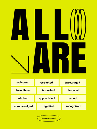 Designvorlage Inspirational Phrase about Self Love für Poster US