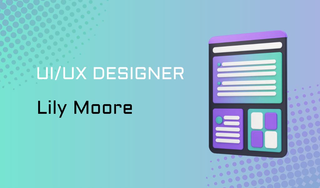 Szablon projektu UI and UX Design Creator Business card