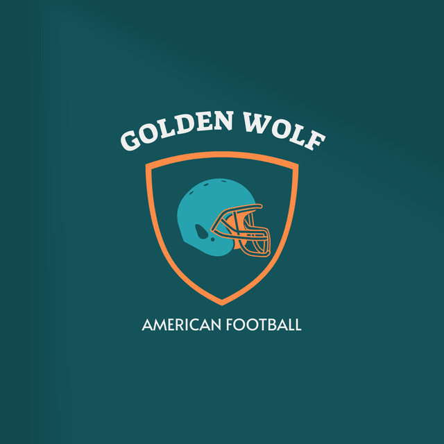 Football Sport Club Emblem on Green Logoデザインテンプレート