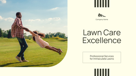 Platilla de diseño Lawn Care Excellence Presentation Wide