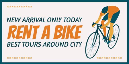 Platilla de diseño New Arrival of Bicycles for Rent Twitter