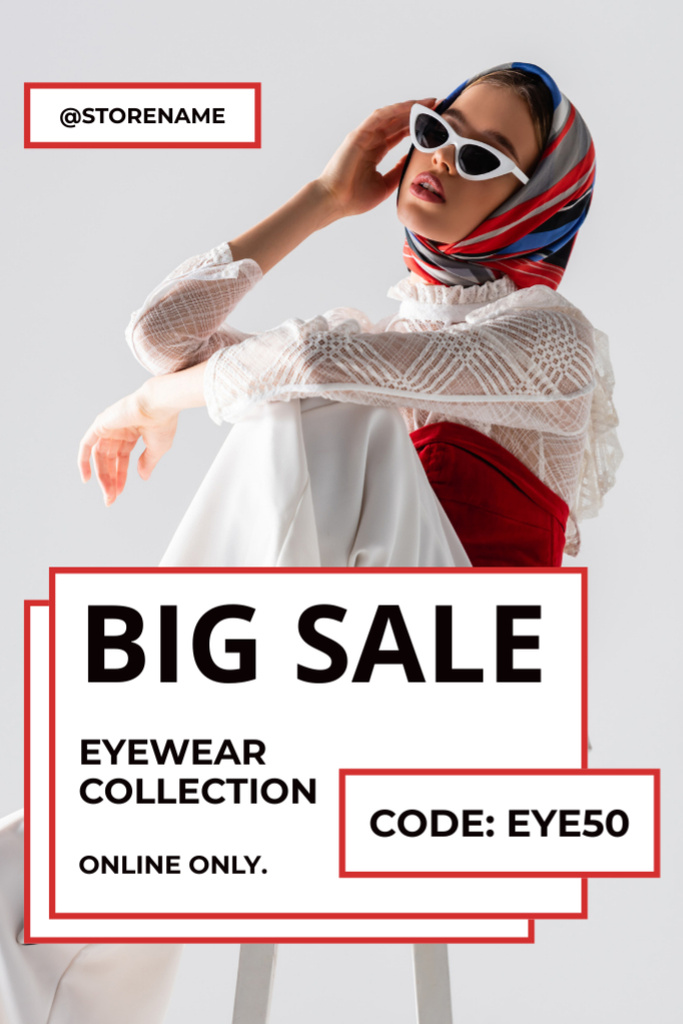 Modèle de visuel Big Sale of Eyewear Collection - Tumblr