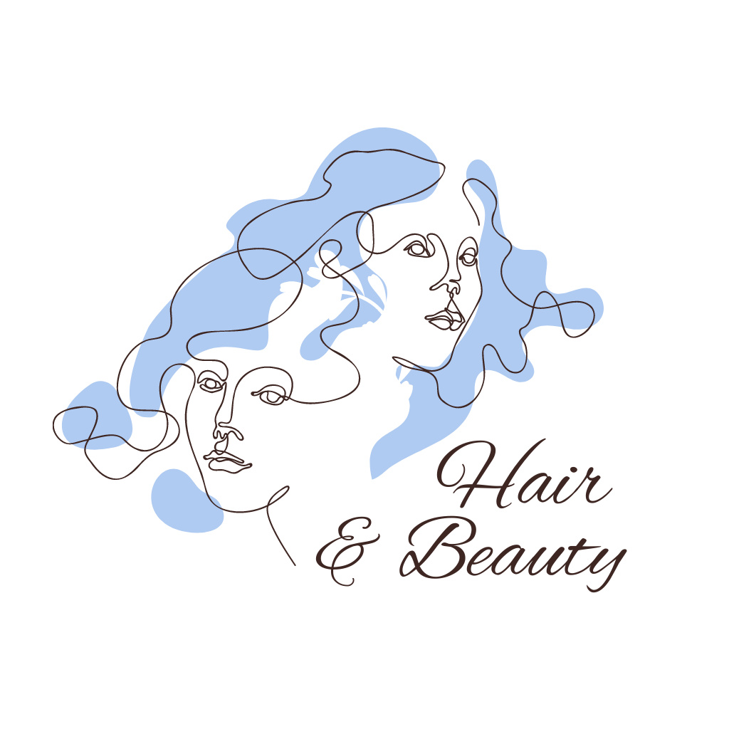 Plantilla de diseño de Emblem of Beauty and Hair Salon Logo 