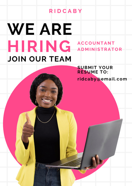 Accountant Administrator Vacancy Ad Poster Design Template