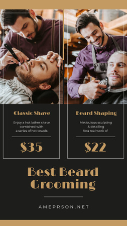 Platilla de diseño Man Shaving at Barbershop Instagram Story