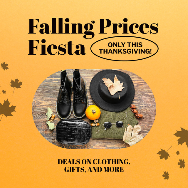 Designvorlage Budget-friendly Outfits Sale On Thanksgiving Day für Animated Post