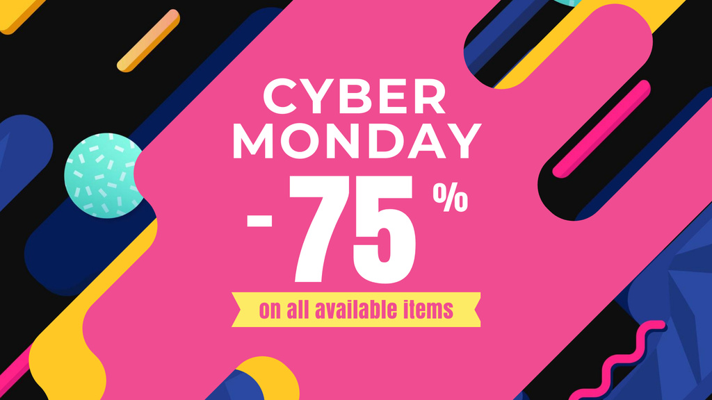 Cyber Monday Special Discount Offer Announcement FB event cover Design Template