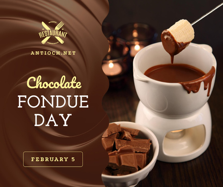 Platilla de diseño Hot chocolate fondue day celebration Facebook