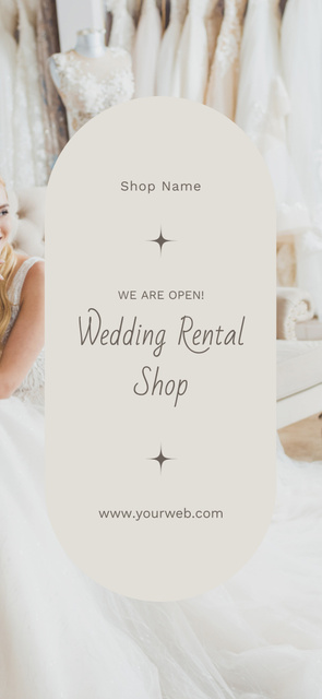 Ontwerpsjabloon van Snapchat Geofilter van Bridal Gown Rental Shop Offer