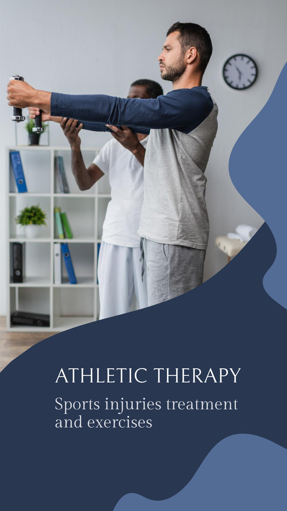 Designvorlage Athletic Therapy and Rehabilitation Services für Instagram Story