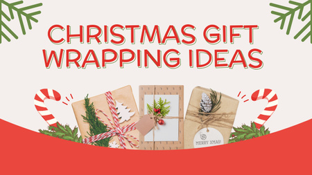 Platilla de diseño Christmas Gift Wrapping Ideas Youtube Thumbnail