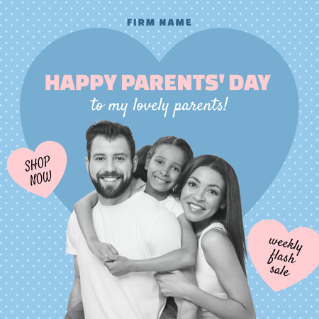Parents Day Greeting Instagram Design Template