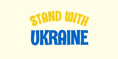 Plantilla de diseño de Stand with Ukraine Twitter 