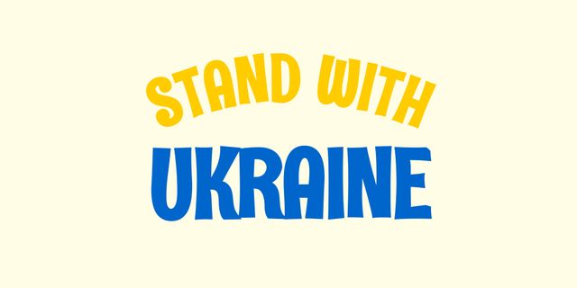 Template di design Motivation to Stand with Ukraine During War Twitter