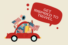 USA Independence Day Tours Offer with Bright Illustration