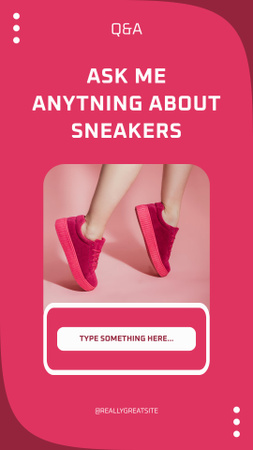 Designvorlage Question Form about Sneakers für Instagram Story