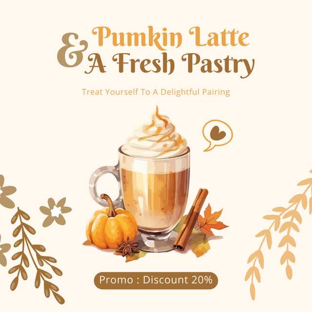 Yummy Piece Of Cake With Coffee At Discounted Price Offer Instagram Design Template