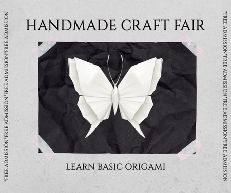 Designvorlage Basic Knowledge about Origami at the Craft Fair für Facebook