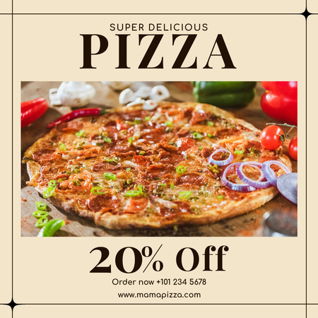 Lunch Special Offer with Pizza Instagram Design Template