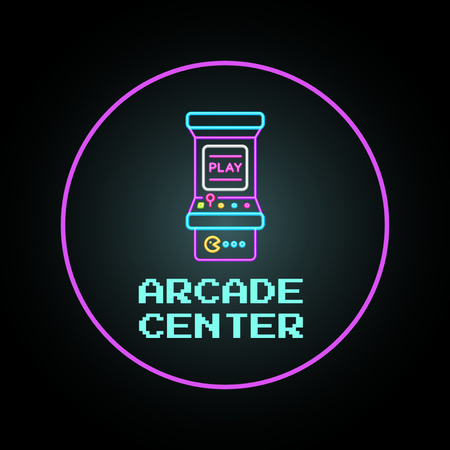 Design do logotipo do Arcade Center Logo Modelo de Design