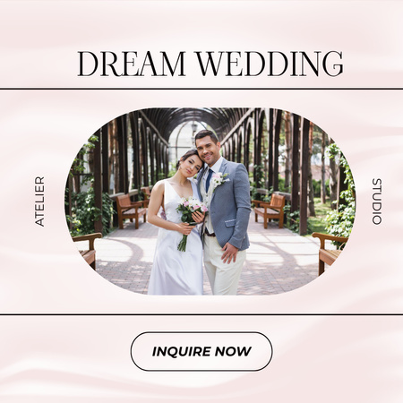 Designvorlage Serviceangebot für Hochzeitsatelier für Instagram