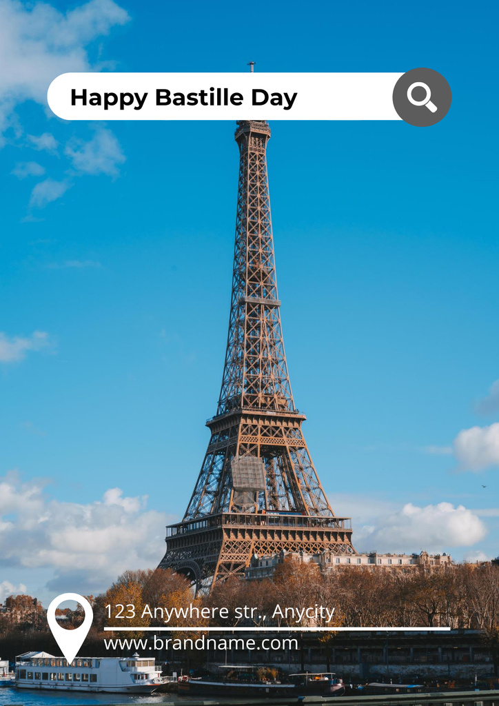 Happy Bastille Day Poster – шаблон для дизайну