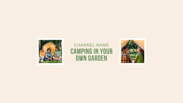 Children Playing Camping in Tent in Garden Youtube Design Template