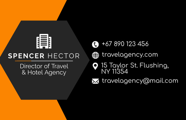 Travel & Hotel Agency Offer Business Card 85x55mm Šablona návrhu