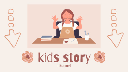 Ontwerpsjabloon van Youtube Thumbnail van kids story channel