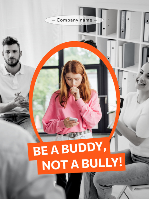 Awareness of Stop Bullying with Sad Young Girl Poster US – шаблон для дизайна