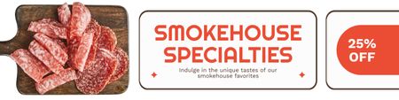Услуги копчения мяса от Smokehouse Twitter – шаблон для дизайна