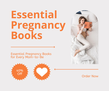 Sale of Essential Books for Pregnant Women Facebook Design Template