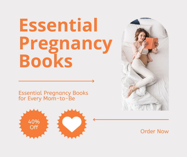 Plantilla de diseño de Sale of Essential Books for Pregnant Women Facebook 