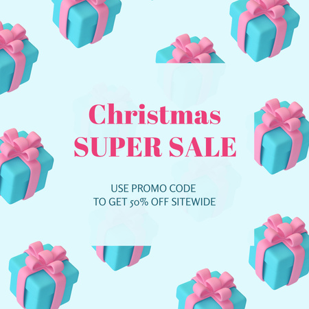 Christmas Holiday Sale Announcement Instagram Design Template