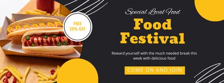 Platilla de diseño Food Festival Special Local Food Facebook cover