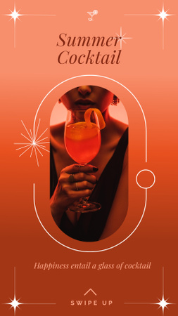 Summer Cocktails Promo Instagram Story Design Template