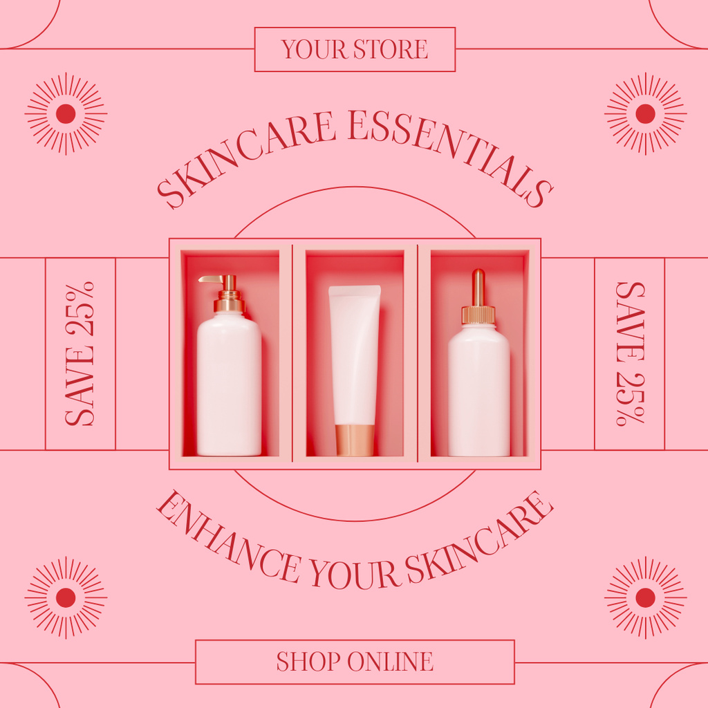 Luxury Skincare Collection Instagram AD Tasarım Şablonu