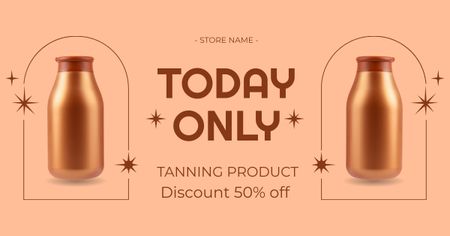 Today only Discount on Tanning Cosmetics Facebook AD Design Template