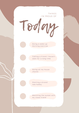 Check list for Day to be Proud of Poster Tasarım Şablonu