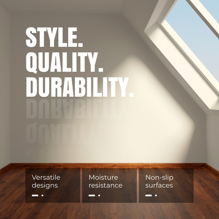 Platilla de diseño Durable Wooden Flooring Installation Service With Options Animated Post