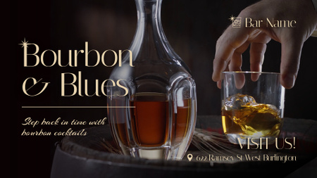Plantilla de diseño de Increíble oferta de whisky y cócteles en bar. Full HD video 